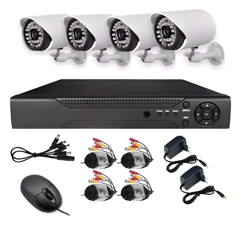 Kit 4 Camaras De Seguridad Con Dvr